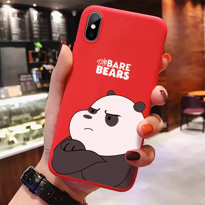 03 Чехол с мультяшным рисунком для iPhone XR XS Max 6 6S Plus, Мы Голые Медведи, забавный силиконовый мягкий чехол, ТПУ чехол для iPhone 7 8 Plus XS XR X - Цвет: 03