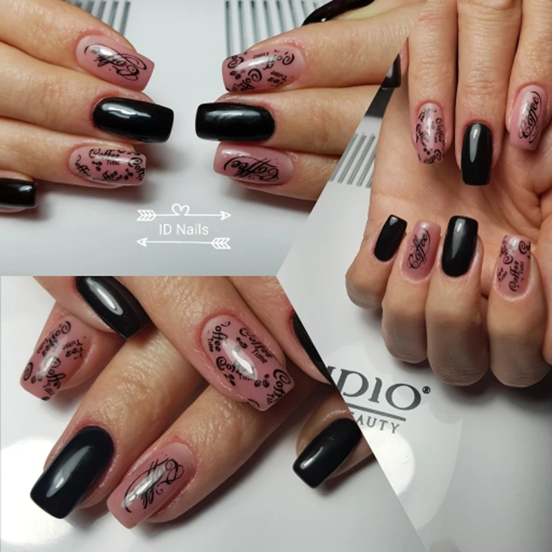 1 ШТ. Прямоугольник Nail Art Штамповка Плиты Кружева Цветочный Дизайн Печать