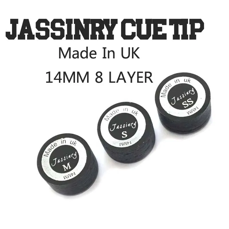 Последняя Jassinry 14 мм Профессиональный билльярдный пул для кия в SS/S/M/H с 2 слоями накладка+ 8 слоев свиной кожи наконечники черный цвет