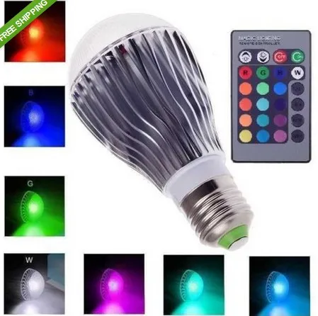 

High Quality 15W RGB LED Bulb Light E27 B22 E14 GU10 GU5.3 Bulb AC85-265V Color Changeable RGB LED Lamp with Remote