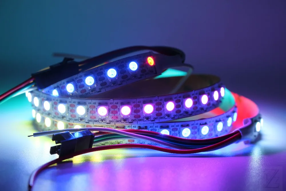 SK6812 RGB RGBW(аналогичный ws2812b) 4 в 1 1 М/4 м/5 м 30/60/144 светодиодов/пикселей/м; индивидуальная Адресуемая Светодиодная лента IP30/IP65/IP67 DC5V