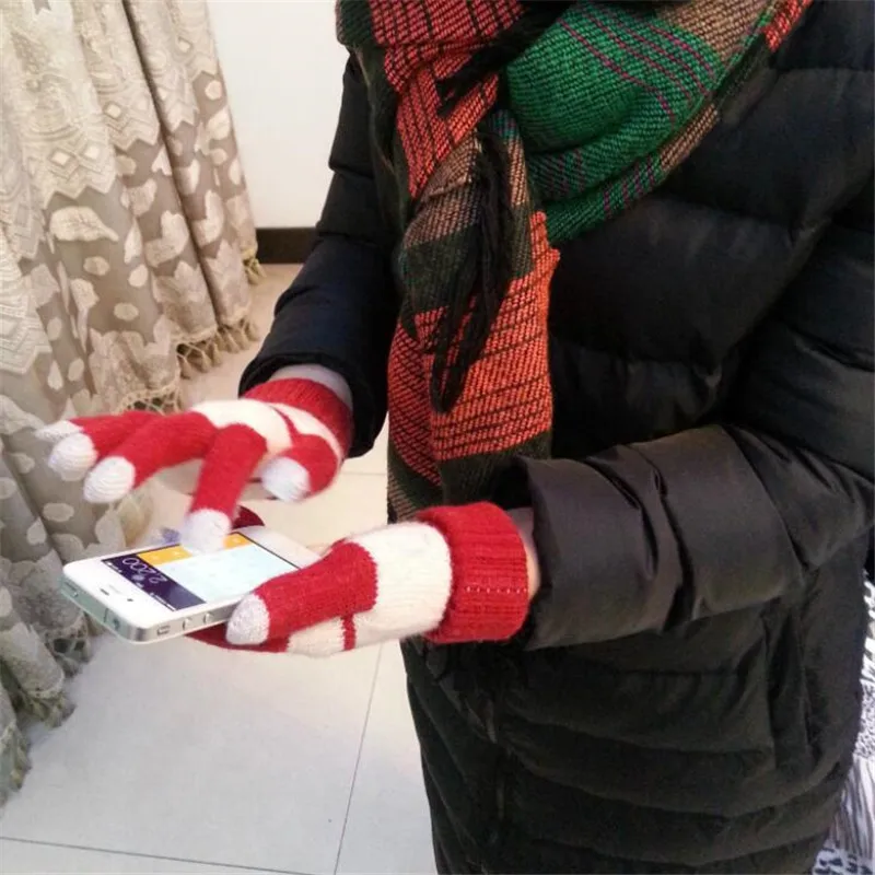 Зимние спортивные теплые перчатки для влюбленных с 5 пальцами сенсорного экрана