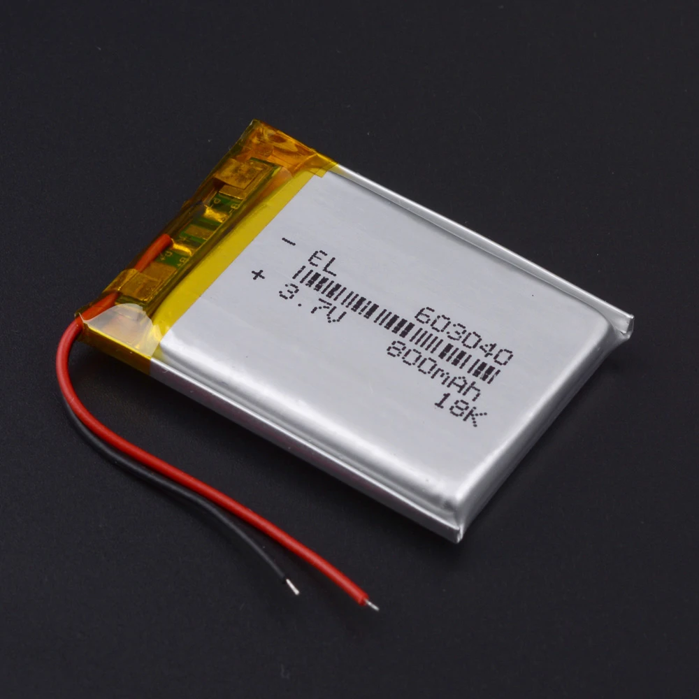 

3.7V 800mAh 603040 Lithium Polymer LiPo Rechargeable Battery For Mp3 Mp4 Mp5 DIY PAD DVD E-book bluetooth speaker video recorder