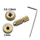 Зажимной патрон, 2 мм, латунный зажим вала электродвигателя, Зажимной патрон, маленький зажим для дрели 0,8-1,5 мм, микро-сверла