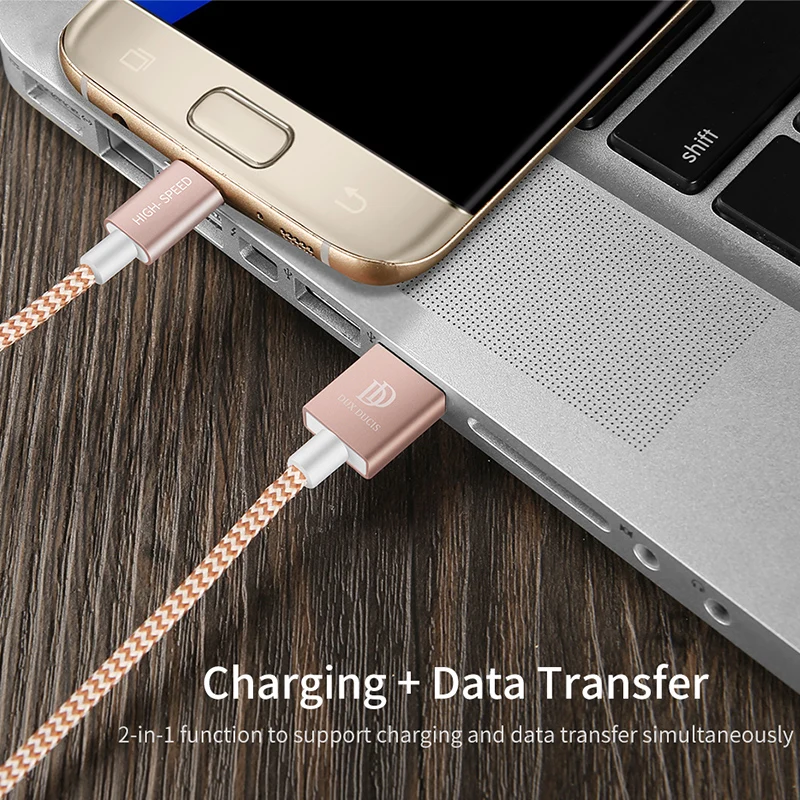 DUX DUCIS 2 шт микро USB кабель нейлоновый для быстрой зарядки данных Xiaomi Huawei Android