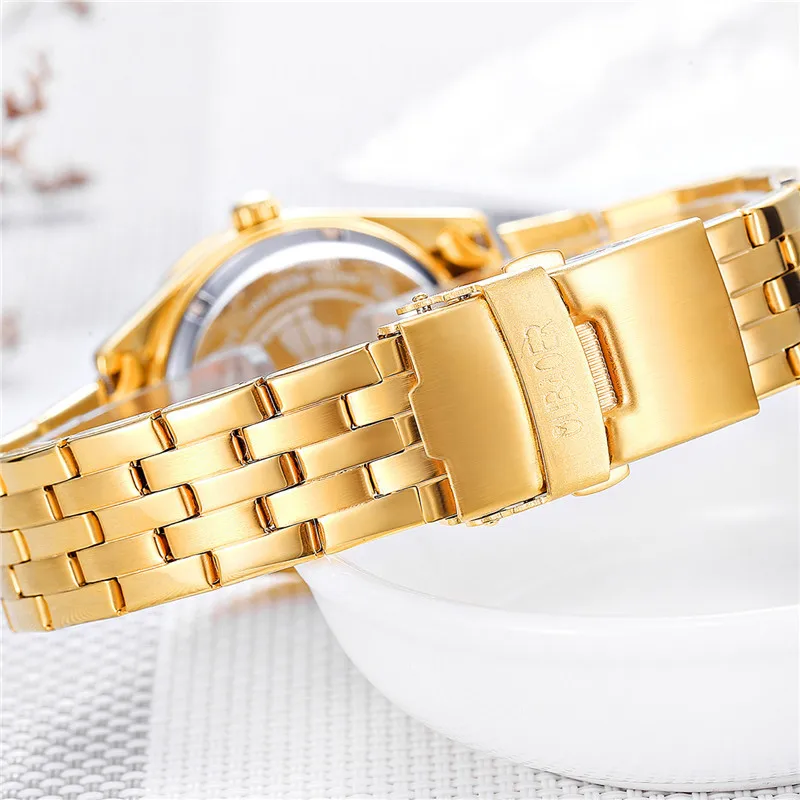 2017 модные простые женские часы Топ люксовый бренд кварцевые Женское платье oubaoer