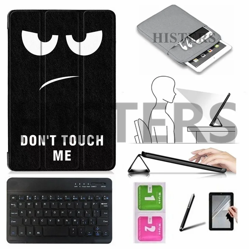 BBK-N7-DYJ Аксессуары для Samsung Galaxy Tab A 8,0 s-ручка SM-P200 SM-P205 чехол+ Bluetooth клавиатура+ чехол+ пленка+ стилус+ салфетки - Цвет: BBK-N7-DYJ