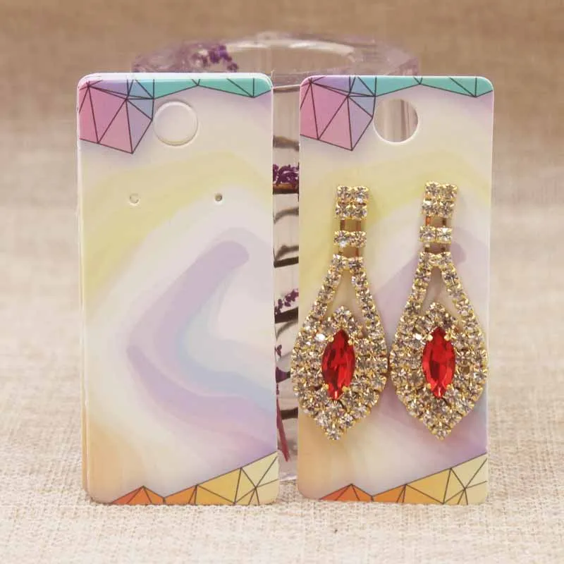 2019 новые дизайнерские серьги дисплей крафт бумажный картон плотный Ретро Marbling