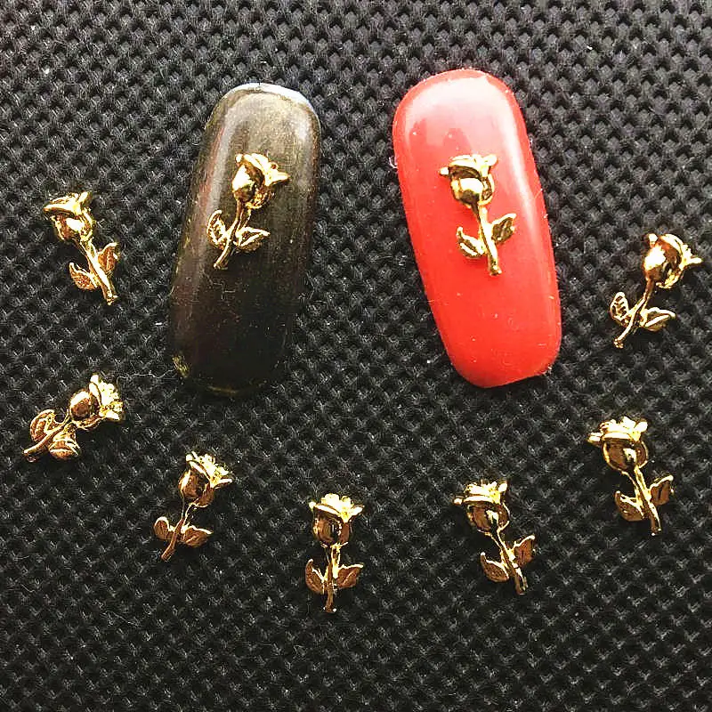 10 шт. декоративные подвески для ногтей в виде роз|Стразы и украшения| |