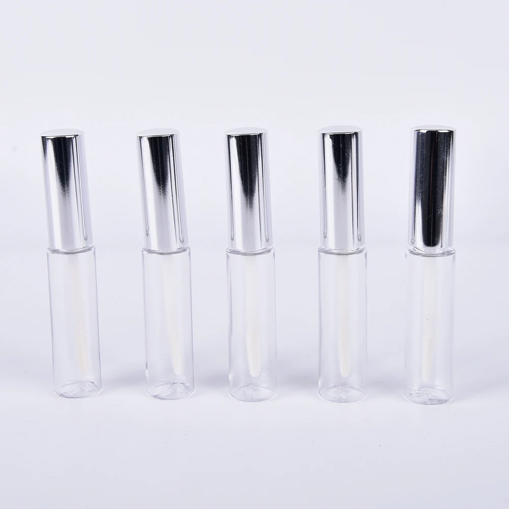 1 шт. серебристая Красивая пустая туба для блеска губ контейнер красивый