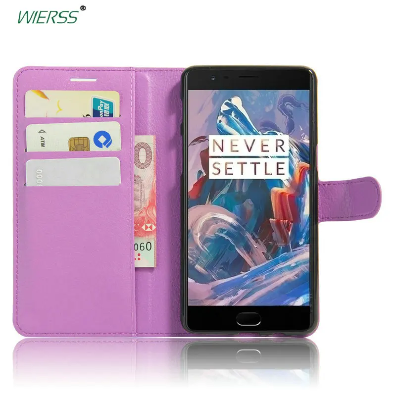 Для OnePlus 3 A3000 Кошелек-флип Кожаный чехол 3T A3010 5,5-дюймовый задний крышка с подставкой Etui Coque Funda on.