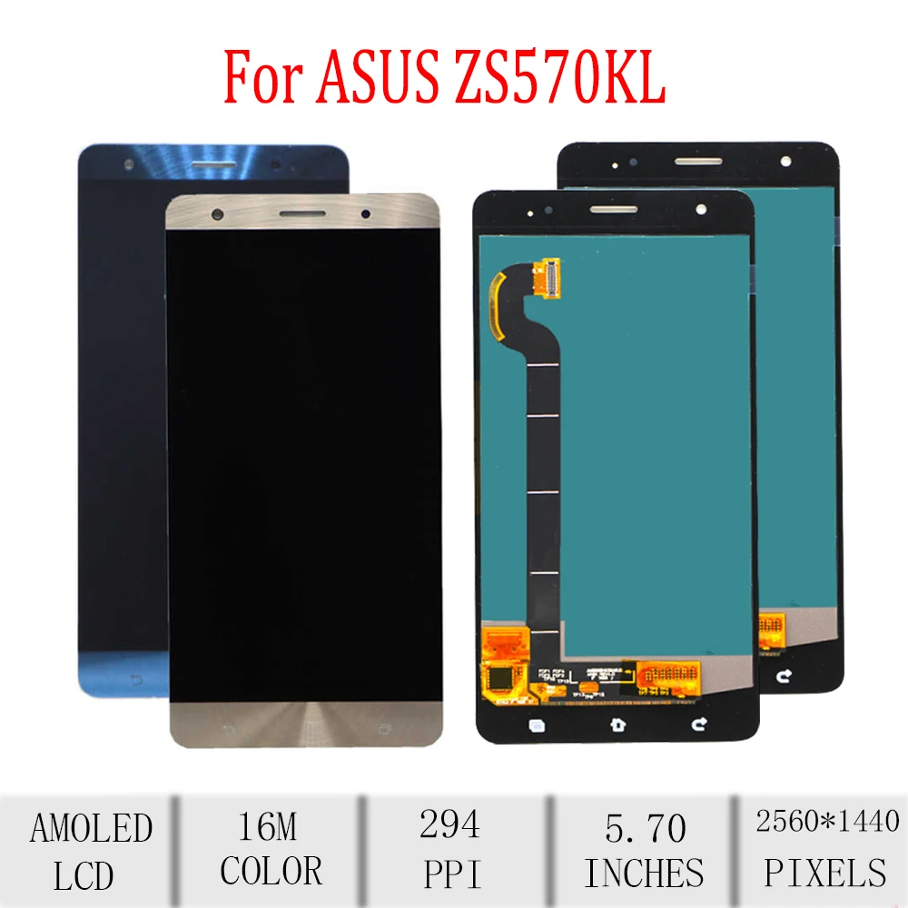 Amoled 5 7 &quotоригинальный для ASUS Zenfone 3 Deluxe ZS570KL Z016D Z016S ЖК дисплей с сенсорным экраном