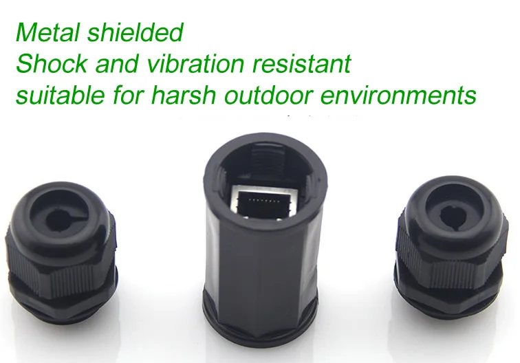 Оптовая продажа 100 шт. водонепроницаемый разъем RJ45 металлический экранированный