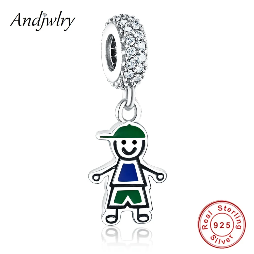 Ajw0841 925 пробы серебряные браслеты Pandora, оригинальные бусины, подвески для девушки, бусины для рукоделия, изготовление ювелирных изделий Berloque - Цвет: Ajw0841