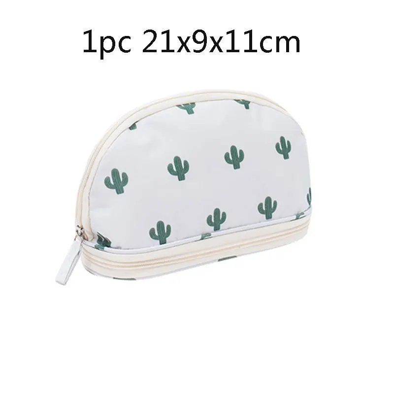 G192229 1PCs Portable Cosmetics Storage Bags Case With Zipper Large Capacity Double Layer Makeup Orgnizer For Travel Handbag Container - Color: G192229