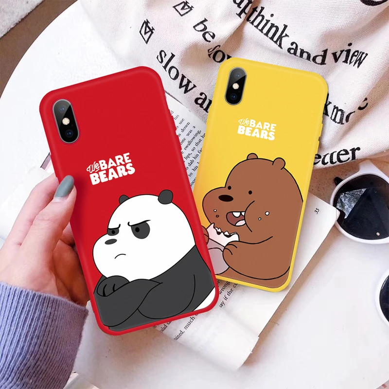 Чехол с мультяшным рисунком для iPhone XR XS Max 6 6S Plus, Мы Голые Медведи, забавный силиконовый мягкий чехол, ТПУ чехол для iPhone 7 8 Plus XS XR X