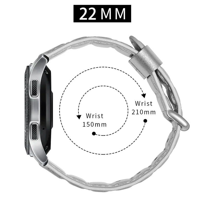Для Galaxy Watch 46 мм Натуральная кожа Бамбук Стиль ремешок на запястье для samsung Шестерни S3 браслета Amazfit 1/2 huawei GT ремешок для часов 22 мм
