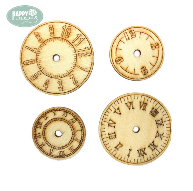 24 шт. деревянные часы для украшения древесины|embellishments|embellishments for craftsembellishment craft |