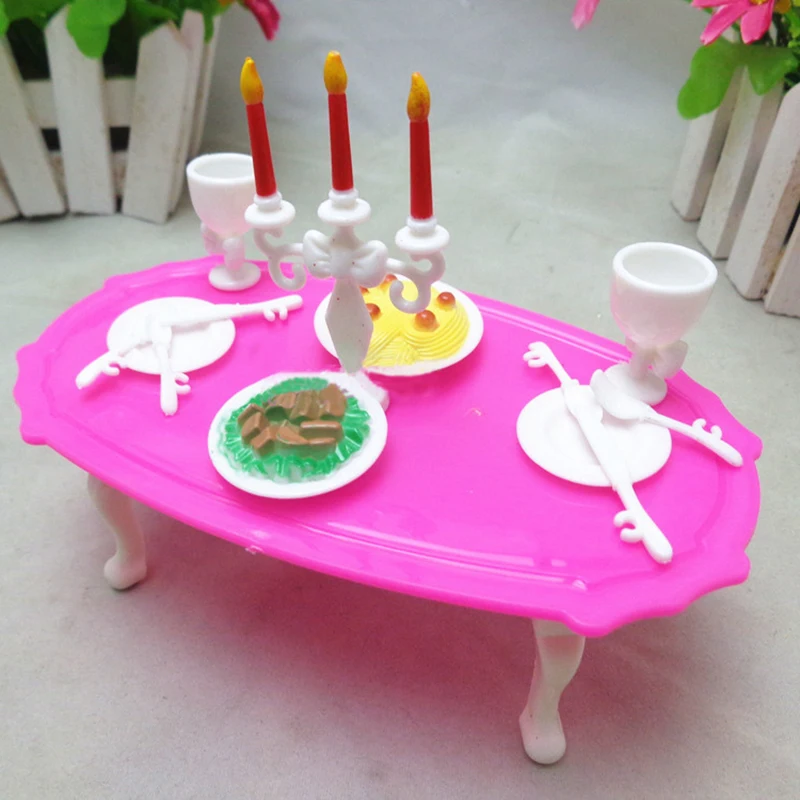 Новое поступление 13 шт./компл. свечей ужин для Барби посуда свеча бокал Мини