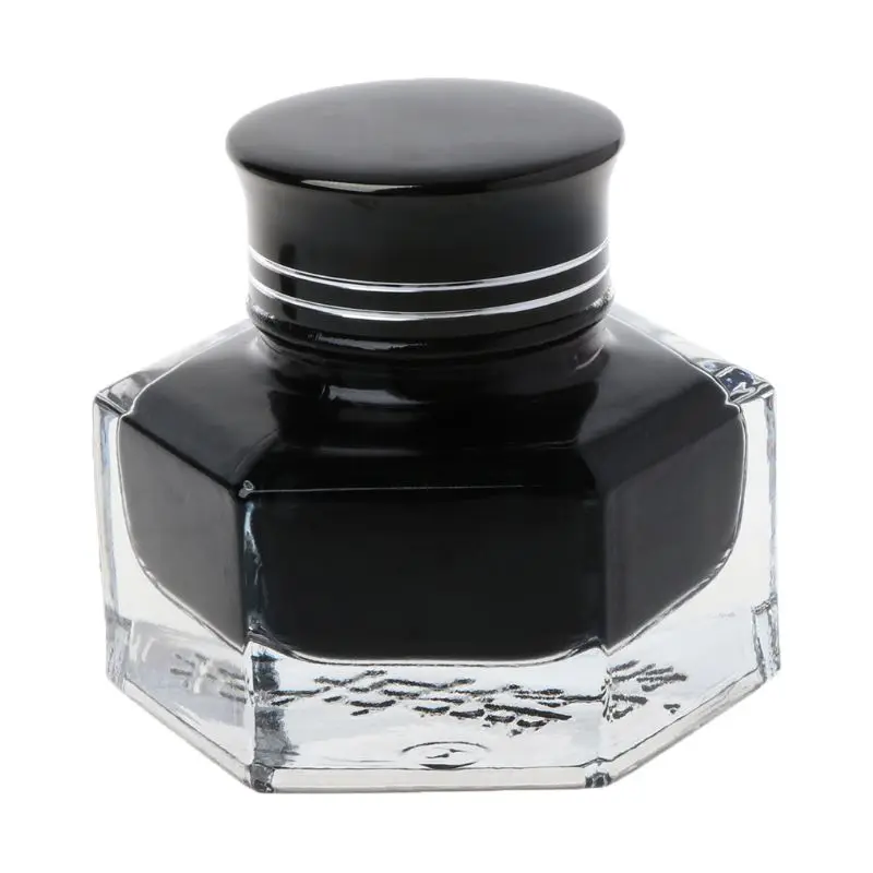 50 мл не углеродистая черная авторучка чернила заправка стекло бутилированная