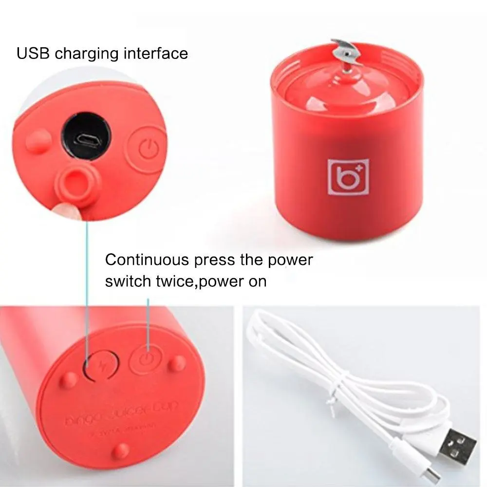 500 мл портативная электрическая соковыжималка чашка USB перезаряжаемая для овощей