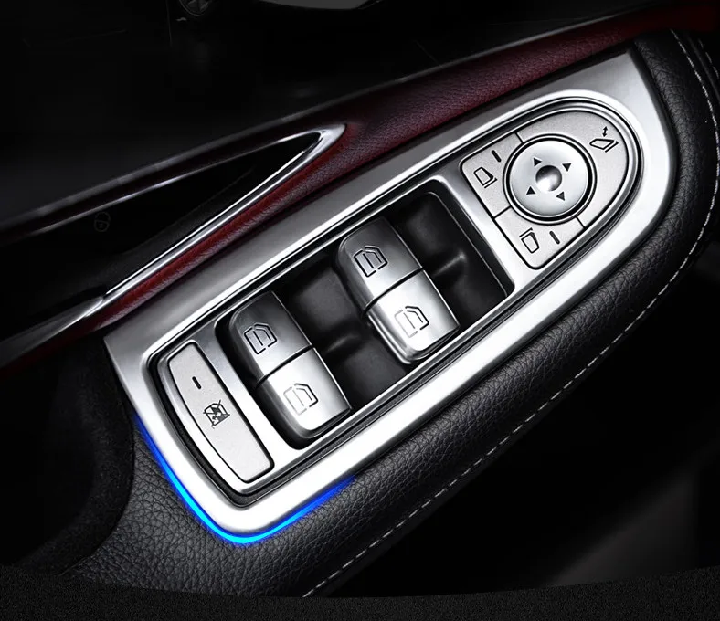 4 шт. накладки на кнопки автомобильного стеклоподъемника Mercedes Benz Аксессуары для