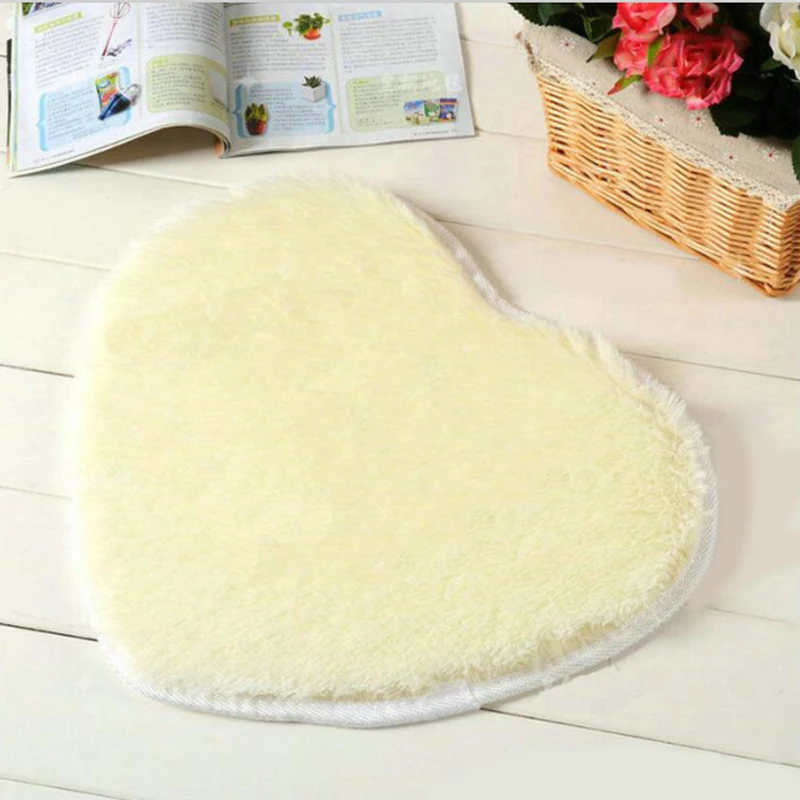 1 шт. модный домашний милый красивый мягкий персиковый коврик в форме сердца