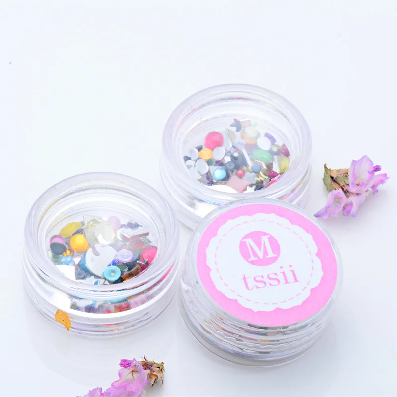 1 коробка MTSSII с плоским дном Кристальные разразразы Красочные смешанные размеры