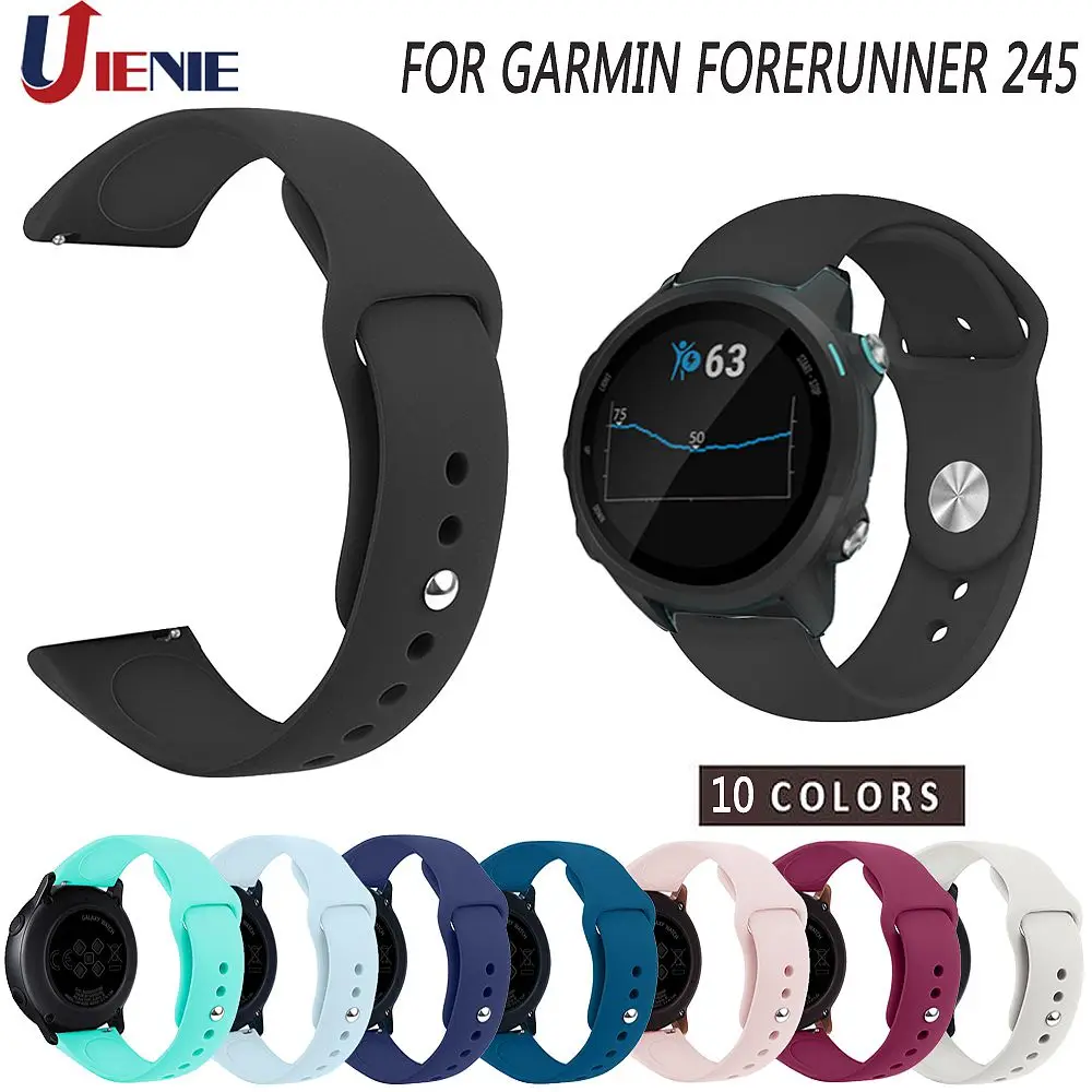 Силиконовый ремешок для наручных часов Ремешок Garmin Forerunner 245/245 M/645/Vivoactive 3/Vivomove HR