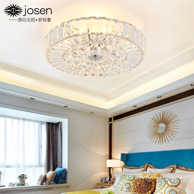 Спальня Кабинет хрустальная лампа Светодиодная потолочная простая атмосфера