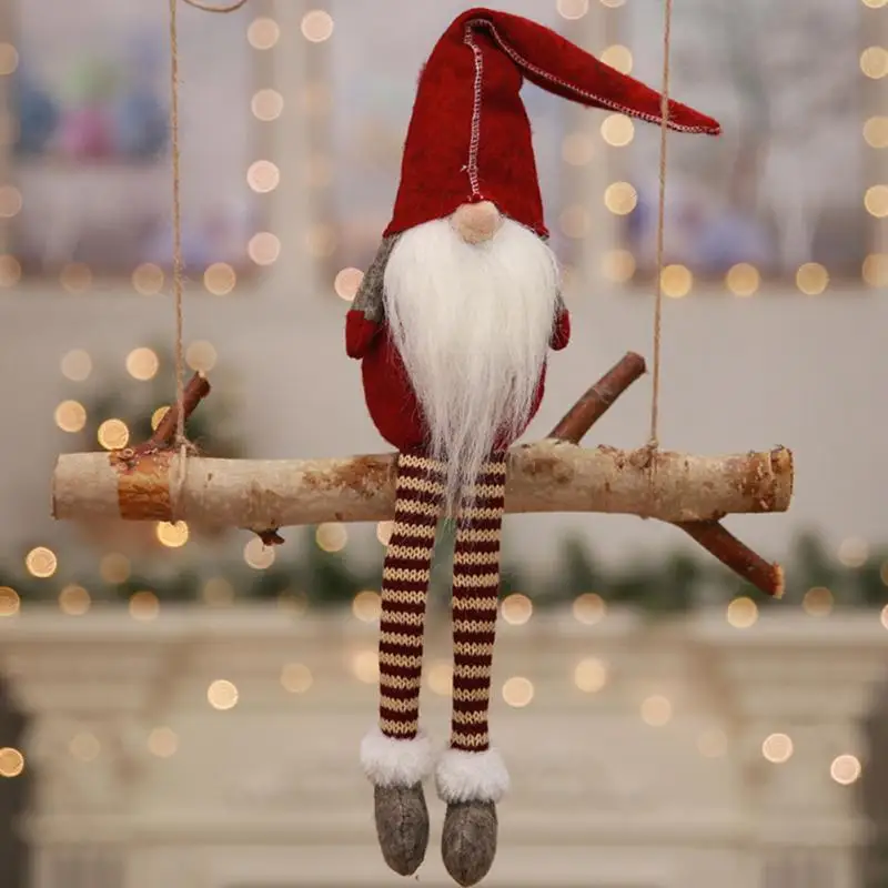 Red Green Gray Home Decor Ornament Hat Christmas Toy Doll Santa Claus Handmade No Face | Дом и сад