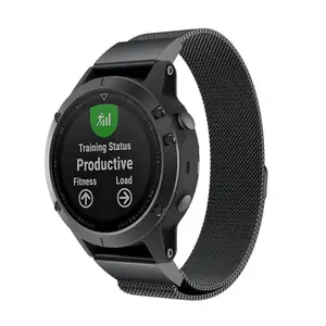 Ремешок Миланская петля из нержавеющей стали для наручных часов Garmin Fenix 5 5X