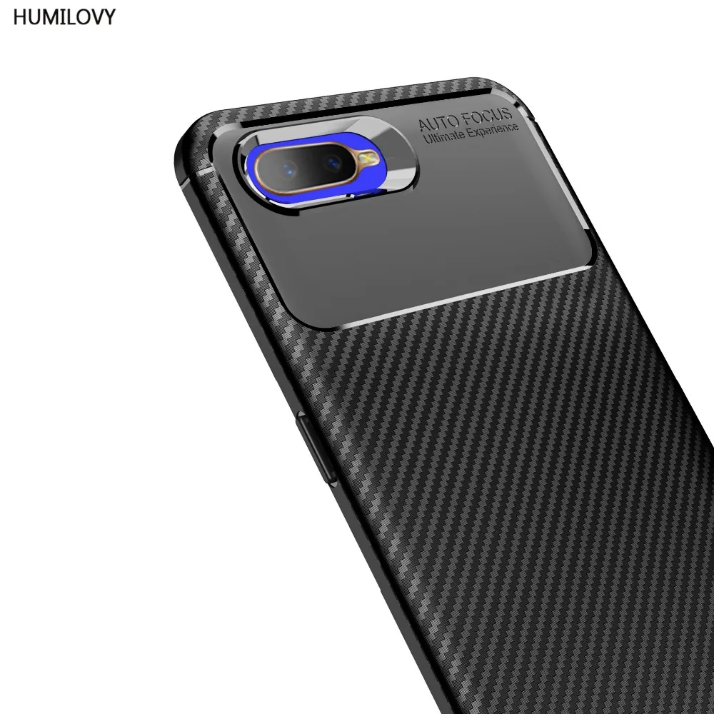 Чехол для OPPO K1 чехол R15X 6 4 дюйма углеродное волокно текстура ударопрочный мягкий