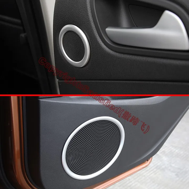 

ABS Pearl Chrome Inside Interior Door Speaker Around Cover Trim For Ford Kuga Escape 2017 2018