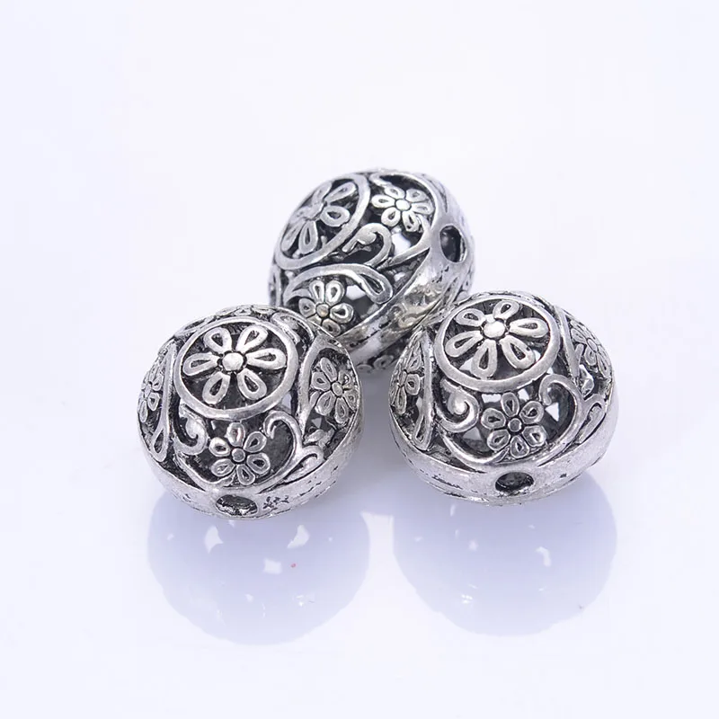 10 шт. тибетские пустотелые Металлические Шарики 15x18 мм|for jewelry making|beads ballsilver ball |