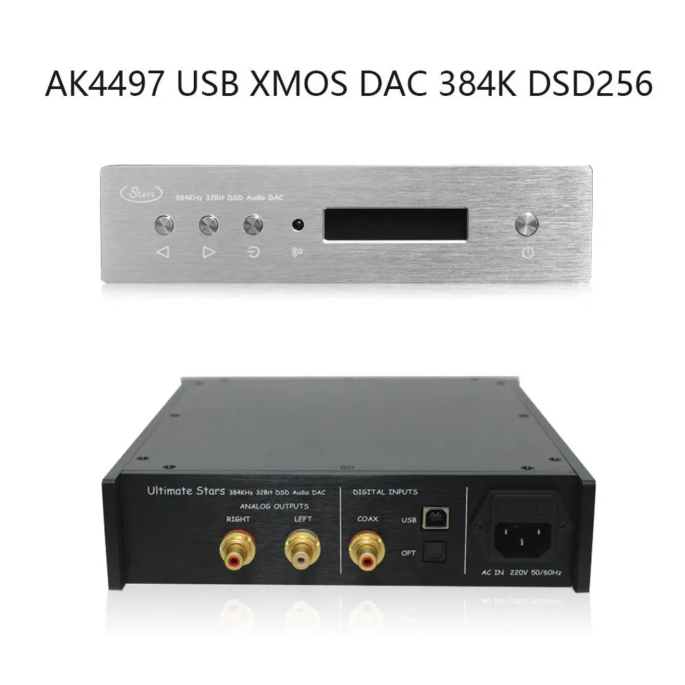 Nobsound AK4497 USB XMOS DAC аудио декодер цифро-аналоговый преобразователь 384 K/24Bit DSD256