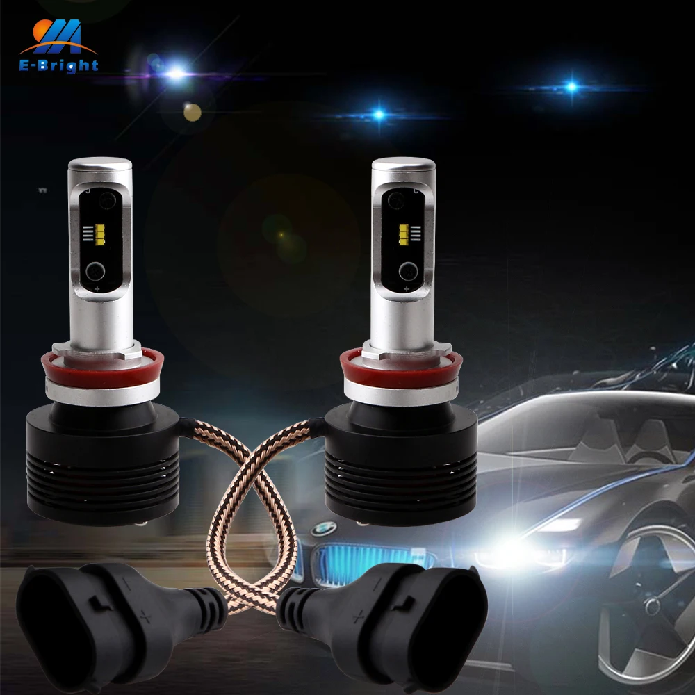 YM E-Яркий 1 комплект светодиодный фары автомобиля H1 H3 H7 H8/H11 9005 9006 H4 30 Вт A7 12V 24V авто фары 4800Lm 6500K фары дальнего света