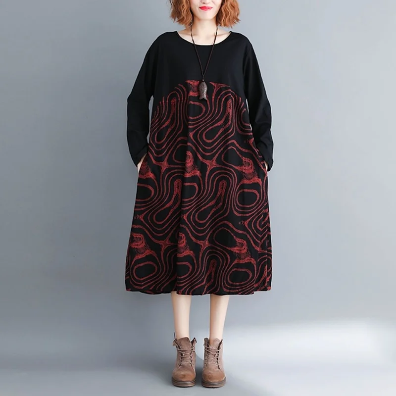 Женское платье модель сезона лето-осень 2019 года винтажное женское 4Xl 5Xl 6Xl в стиле