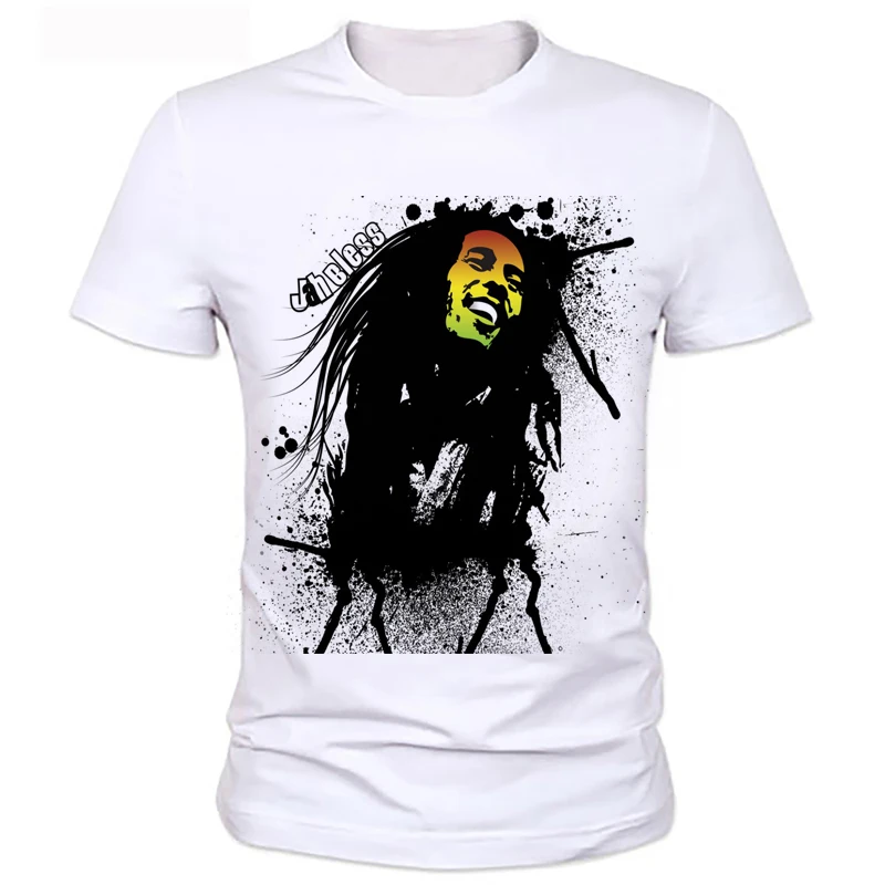 Прямая продажа с фабрики 2017 Горячая Распродажа Футболка Боб Марли короткий рукав
