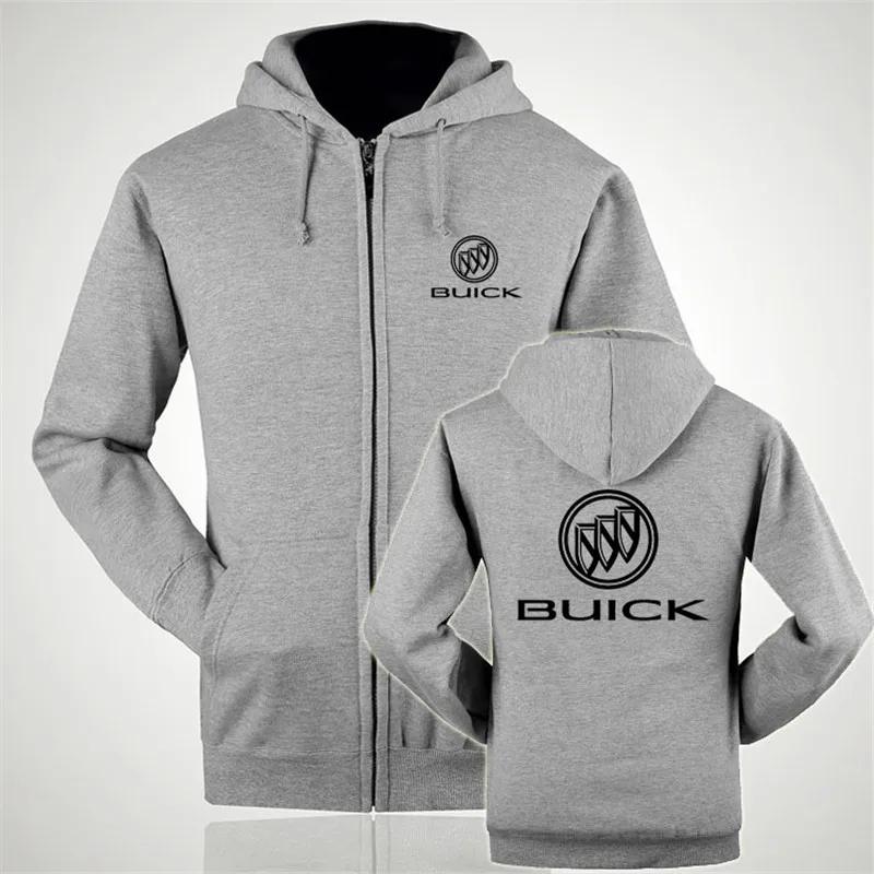 Zipper Hoodies Buick logo Printed zipper Hoodie Fleece Long Sleeve Jacket Sweatshirt | Мужская одежда