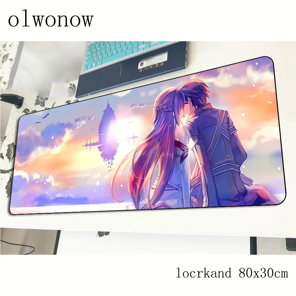 Игровой коврик для мыши Sword Art Online геймер Новое поступление 800x300x3 мм игровой аниме