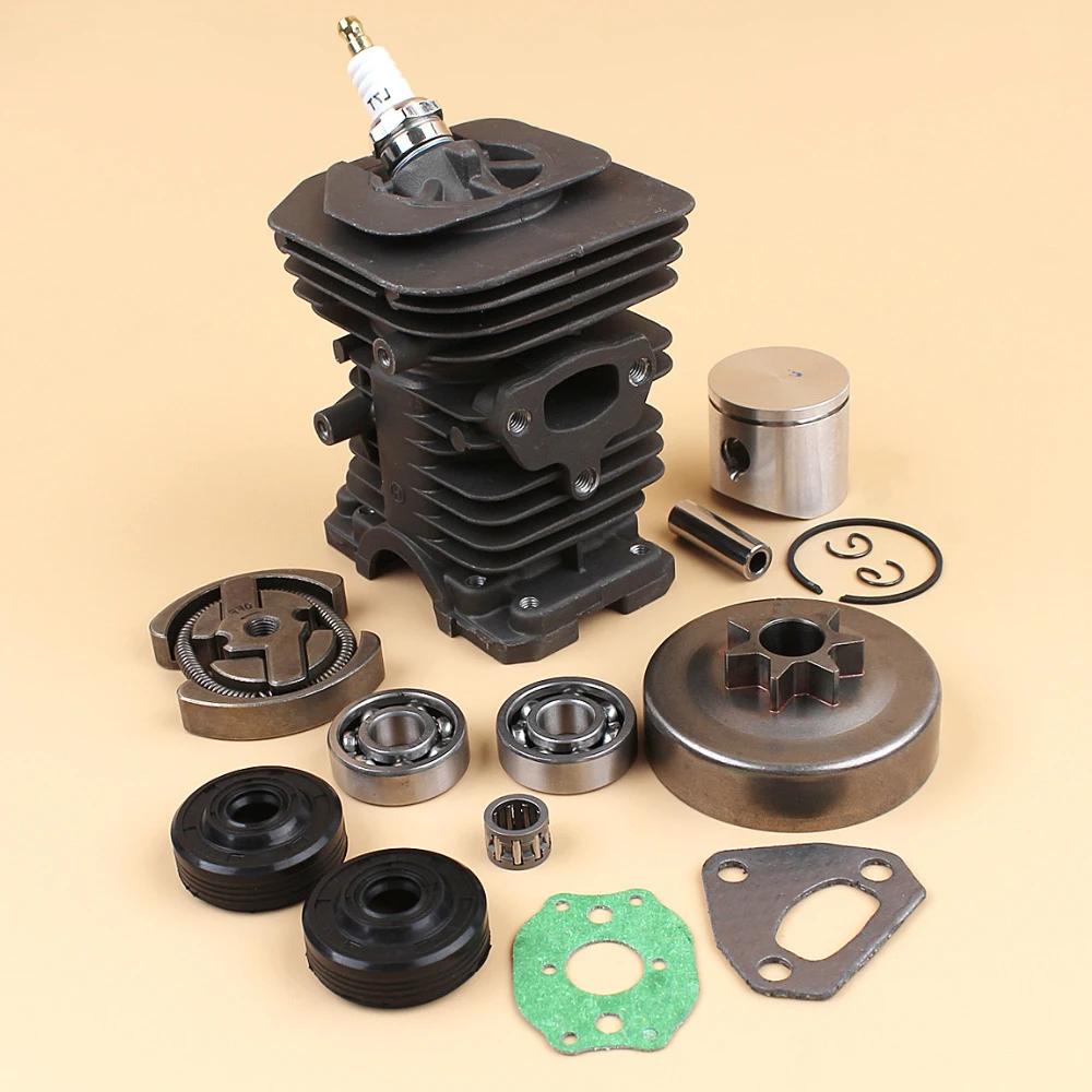 

38MM NIKASIL Cylinder Piston Bearing Clutch Drum Kit For HUSQVARNA 142 141 137 136 Chainsaw Parts OEM 530 06 99 40