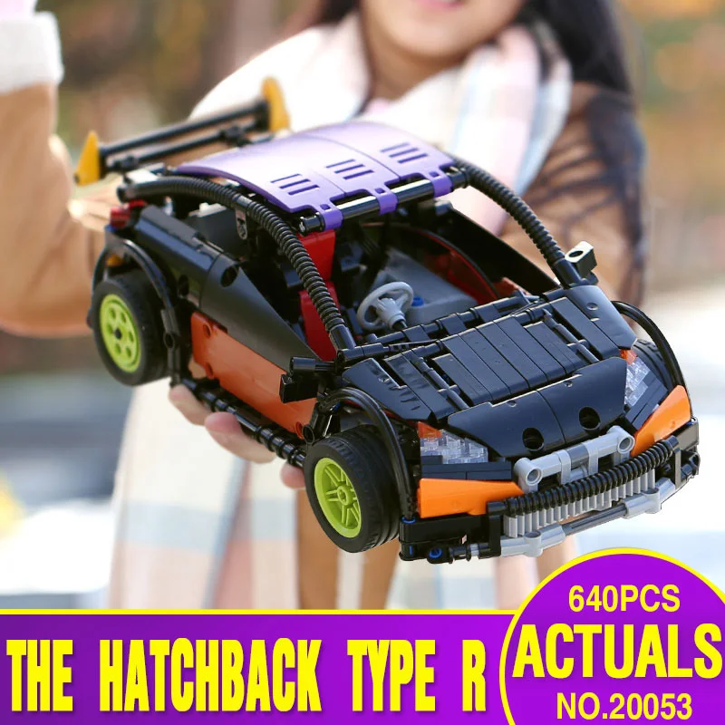 DHL 20053& 20053B натуральная техническая серия хэтчбек Тип R Набор MOC-6604 строительные блоки кирпичи развивающие детские Машинки Игрушки