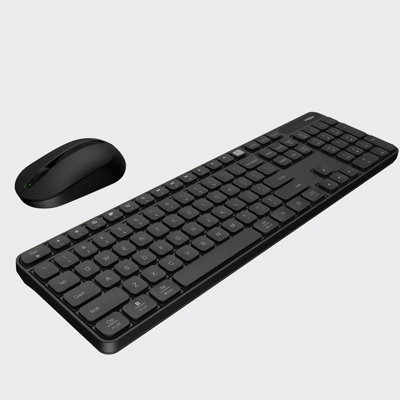 Black Set MI Mijia MIIIW, беспроводная офисная клавиатура, мышь, набор, система Windows/Mac, переключение одной кнопкой, 104 клавиш, IPX4, Водонепроницаемая клавиатура - Цвет: Black Set