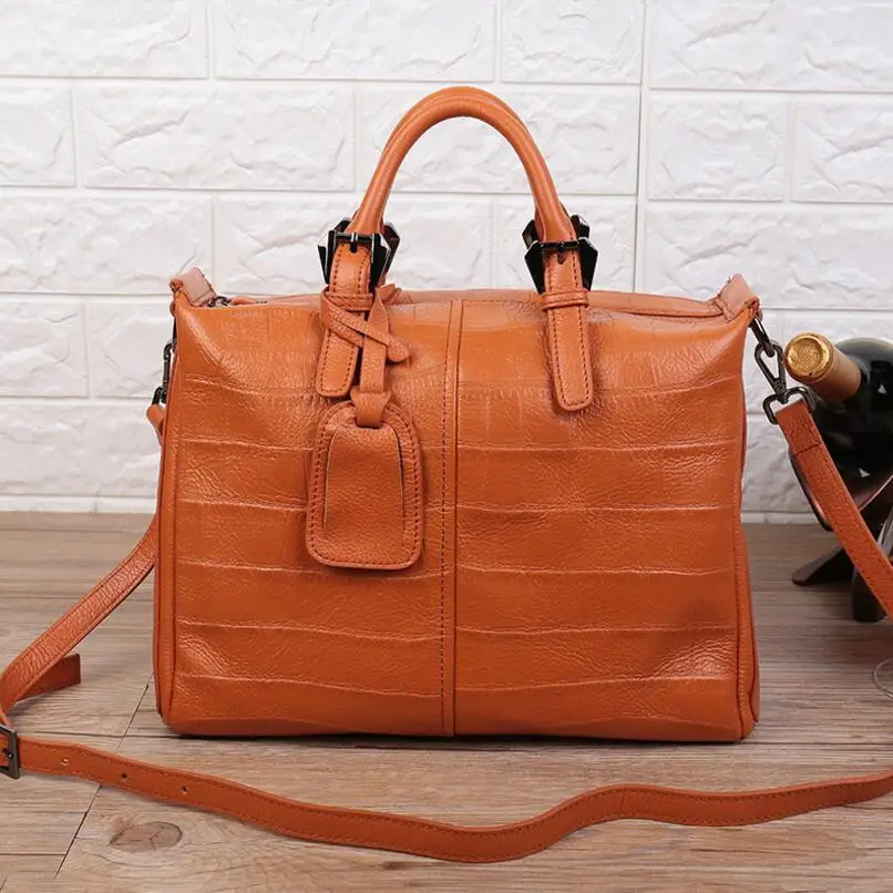 Женская сумка из натуральной кожи с тиснением лисий хвост и Лилия|bag high quality|women
