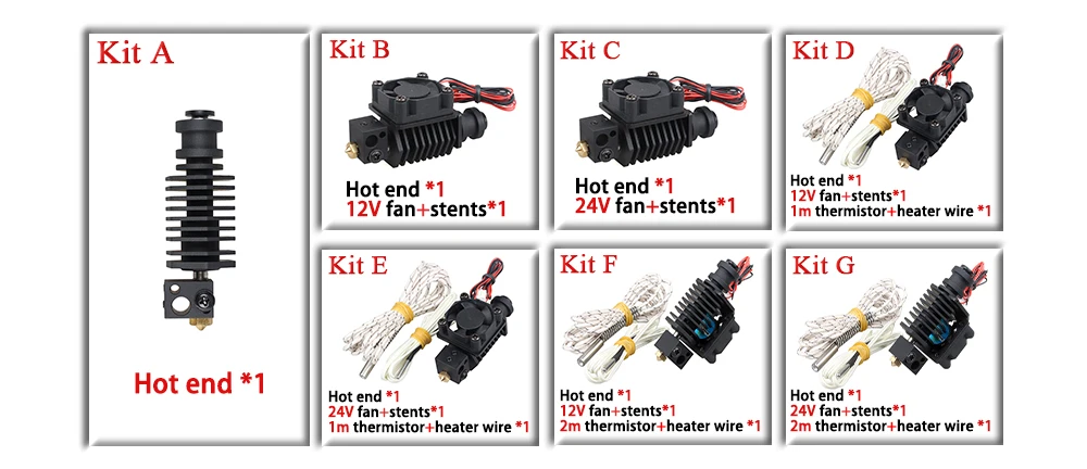 XCR-BP6 3d принтер части высокой температуры E3D V6 Hotend J-head ABS нейлон PETG высокотемпературный материал нагреватель печатающая головка