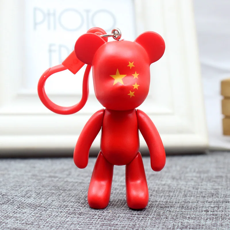 Корейская цепочка для ключей teddy bear Мужская творческая дамское кольцо с