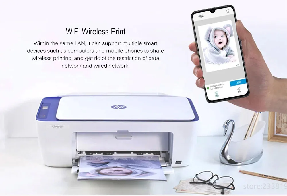 Xiaomi Mijia hp DeskJet 2621WiFi беспроводной принтер сканер копия 3 в 1 Многофункциональный 120x1200 dpi умное управление приложением