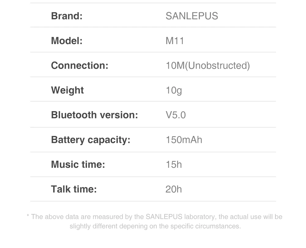 SANLEPUS M11 Bluetooth наушники Беспроводной наушники Handsfree вкладыши гарнитура с HD микрофон для мобильного телефона iPhone xiaomi samsung