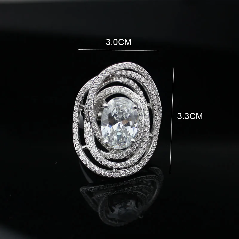 Новейший класс прозрачный кристалл Элегантные женские обручальные кольца